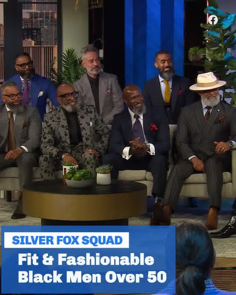 Steve Harvey - The Silver Fox Squad Fellas Are Aging with Swag and Style! | Facebook The Silver Fox Squad, Silver Fox Squad, Silverfox Squad, Irvin Randle, Aging Like Fine Wine, Paternity Court, 50th Birthday Men, Birthday Men, Men Over 50