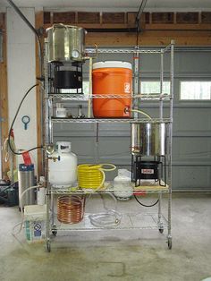 Brew Room, Brew Stand, Homebrew Setup, All Grain Brewing, Beer Brewing Equipment, Craft Brew, Home Brewing Equipment, Diy Beer, Homemade Beer