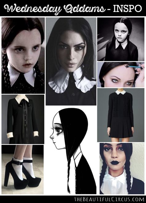 wednesday-addams-inspo-1 Diy Wednesday Addams, Holloween Costume Wednesday, Wednesday Adam’s Make Up, Costume Wednesday Addams, Wednesday Adams Custom, Wednesday Addams Make-up, Wendsday Adams Makeup, Adult Wednesday Addams Costume, Wensday Adams