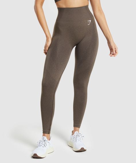 Gymshark Vital Seamless 2.0 Leggings - Brown Marl Gymshark Vital Seamless, Brown Leggings, Gym Essentials, Gymshark Leggings, Gymshark Women, Seamless Leggings, Black Leggings, Women's Leggings, Pant Jumpsuit