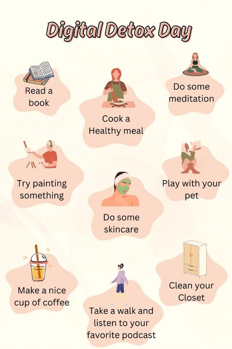 Take a step back from the digital world and immerse yourself in a day dedicated to self-care and relaxation. Embrace a digital detox to unplug, reconnect, and refresh your mind and body. Explore self-care ideas that promote healthy habits and mindful living. Enjoy a tech-free day filled with nature therapy, book reading, and moments to reconnect with yourself. Embrace the beauty of slow living and balanced living as you embark on a wellbeing journey. Whether it's a Wellness Wednesday or a Self-Care Sunday, make time for offline moments and tech breaks to nurture your digital wellness. Digital Detox Ideas, Digital Detox Aesthetic, Rest Day Aesthetic, Digital Wellness, Detox Day, Nature Therapy, Reconnect With Yourself, Meditation Books, Self Care Day