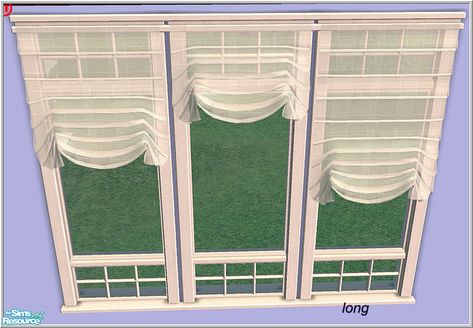 The Sims Resource - B43 Curtains Long Curtains Long, Curtains Short, Sims 2 House, Tumblr Sims 4, Sims 4 Expansions, Sims 4 Cc Folder, Play Sims, Sims 4 Teen, The Sims 2