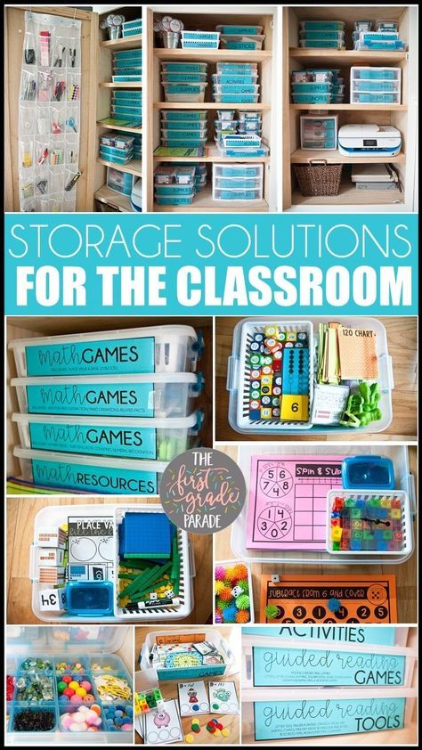 Classroom Homeschool, Classroom Organization Elementary, Teaching Organization, Class Organization, Classroom Storage, Classroom Organisation, First Grade Classroom, Homeschool Math, New Classroom