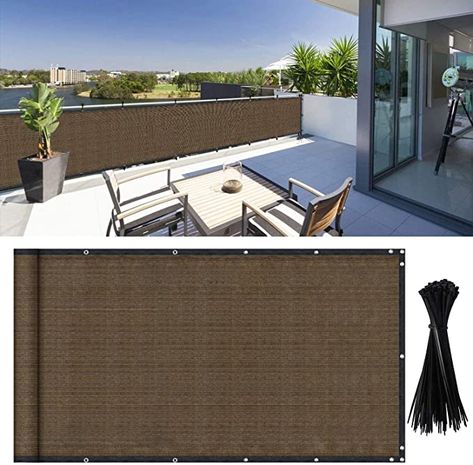 Amazon.com : DearHouse Balcony Privacy Screen Cover, 3.5ft x16.5ft Privacy Screen Balcony Shield for Porch Deck Outdoor Backyard Patio Balconys, Includes 35 pc Cable Ties : Patio, Lawn & Garden Retractable Patio Screens, Balcony Privacy Screen, Privacy Fence Screen, Deck Privacy, Balcony Privacy, Fence Screening, Porch Deck, Privacy Screen Outdoor, Outdoor Privacy