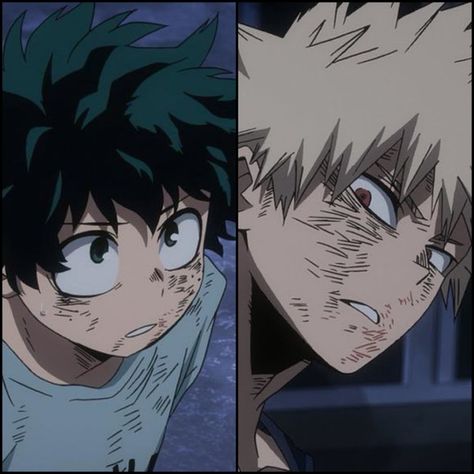 Bakugo Hugging Deku, Deku Vs Kacchan Part 2, Deku Looking At Bakugo, Bakugo And Deku, Wonder Duo, Character Personality, Academia Wallpaper, Sketches Simple, Anime Stickers