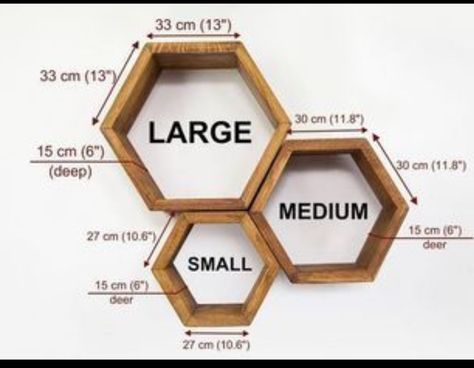 Honeycomb Shelf Diy, Honeycomb Plant Shelves, Honeycomb Shelves Different Sizes, Geometric Shelves Living Room, Gallery Wall With Hexagon Shelves, Hanging Hexagon Shelves, Hexagon Shelves Modern, Honey Comb Wall Shelves, How To Make Hexagon Shelves