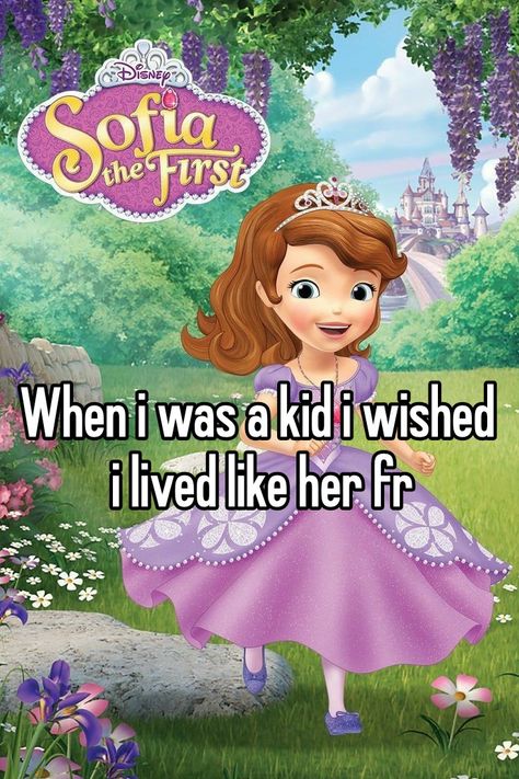 #sofiathefirst #princesssofia #sofia #cartoon #relatable #whisper #pin #pinterest Sofia The First Whispers, Sofia Cartoon, Nostalgic Cartoons, Princess Sofia The First, 2010s Nostalgia, Childhood Memories 2000, Nostalgia Core, Caption Ideas, Childhood Tv Shows