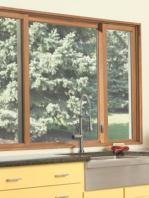 New Home Windows, Modern Kitchen Window, Types Of Windows, Kitchen Window Design, Slider Window, Window Architecture, Double Pane Windows, Window Designs, Home Windows