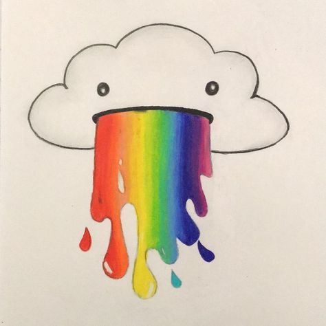 82. DRAW A CLOUD PUKING RAINBOWS Drawing Videos For Kids, Rainbow Drawing, Cool Drawing Ideas, Drawing Ideas Color, Plan Image, Arte Doodle, Easy Drawing Steps, Easy Drawings For Beginners, Drawing Hands