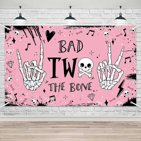 Bad Two The Bone Banner for Girls,Happy 2nd Birthday Party Decorations, Rock n Roll Bone Skull Second Birthday Background,Born to Rock Music Theme 90s Birthday Party Decor #ad #bad2thebone #bad2theboneparty #bad2thebonebirthdayparty #bad2thebonebirthdaypartyideas #bad2thebonepartysupplies #badtwothebonepartyideas #2ndbirthdayparty #2ndbirthdaypartyideas #2ndbirthdaypartythemes Transformers Backdrop, Bad Two The Bone, Name Backdrop, Skull Birthday, Candyland Theme, Backdrop For Birthday Party, Diy Birthday Backdrop, Birthday Backdrops, Backdrop For Birthday