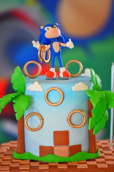 Model Tutorial, Sonic Cake, Sonic Party, Birthday 5, Sonic Birthday, 5th Birthday, Cake Designs, Sonic, Fondant