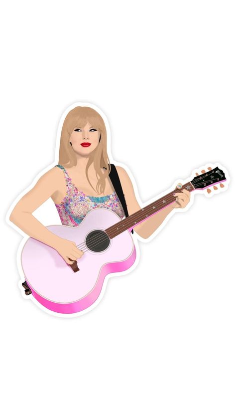 Taylor swift eras tour sticker Size: 3" x 3" Vinyl Waterproof Cut to shape Thick Durable Peel and stick Great for notebooks, laptops, phone cases, binders, folders, walls, water bottles, yeti's, and pretty much anything else with a flat surface! Taylor Swift Cake Topper Printable, Taylor Swift Cake Topper, Taylor Swift Aesthetic Stickers, Taylor Swift Stickers Printable, Taylor Swift Printable, Taylor Swift Png, Cricket Joy Projects Craft Ideas, Taylor Eras Tour, Taylor Swift Guitar