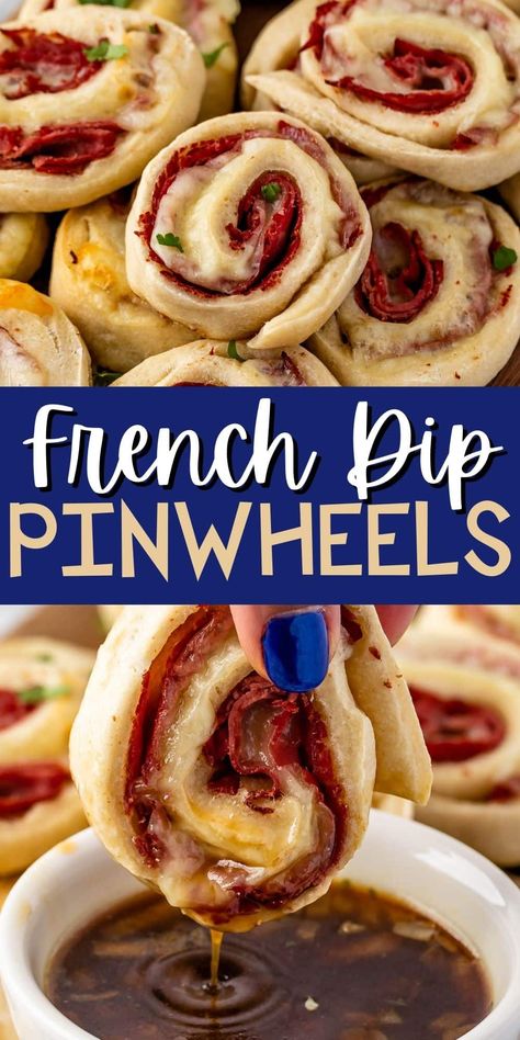 French Dip Pinwheels, French Dip Slider, Recipes Using Pizza Dough, Pinwheel Appetizers, Crazy For Crust, 30 Minute Meals Easy, Simple Meals, Tailgating Recipes, Fall Cooking