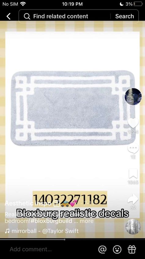 Bathroom Rug Codes For Berry Ave, Bloxburg Shower Codes, Bathroom Rug Decals Bloxburg, Bloxburg Welcome Mat Decals, Bloxburg Curtain Decals, Bloxburg Rug, Bloxburg Rug Decal Codes, Rug Codes, Carpet Decals