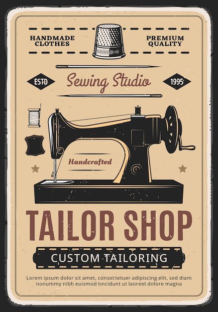 Dollhouse Restoration, Tailor Logo, Vector Poster, African Shirts For Men, Retro Vector, Designer Suits For Men, Tailor Shop, Bad Things Lyrics, Sewing Book