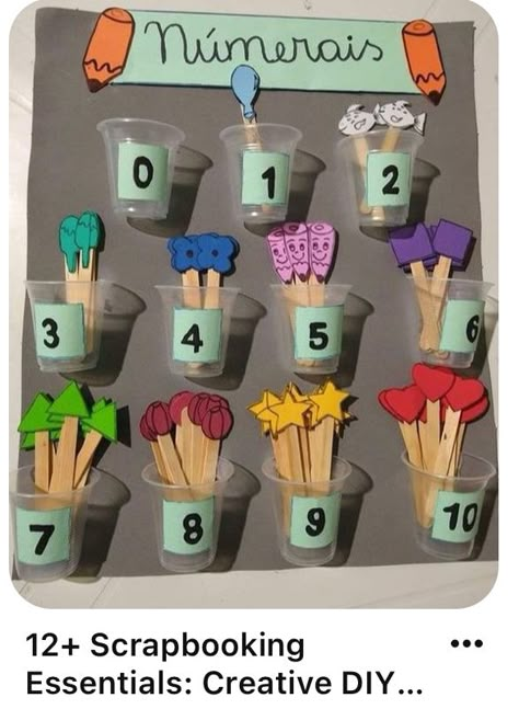 Pre Math Activities Preschool, Math Activities For Kindergarten, Easy Math Activities, Number Board, Preschool Craft Activities, Art Activities For Toddlers, Preschool Classroom Decor, Kindergarden Activities, Montessori Toddler Activities