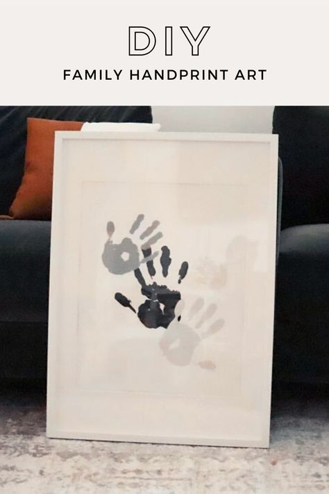 Family Hand Print Art Diy, Family Canvas Art Ideas, Family Handprint Art Diy, Handprint Family Art, Diy Family Art, Family Hand Print Ideas, Family Tree Handprint Art, Handprint Wall Art, Family Handprint Art