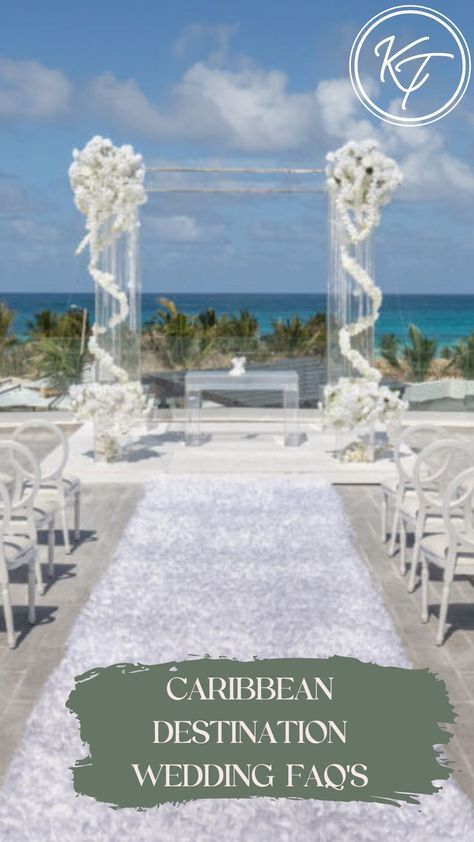 Say ‘I Do’ in a Destination Wedding in the Caribbean. You will look forward to indulging in luxury amenities, a romantic ceremony, and a time full of making memories with the people you care about most having your Dream Destination Wedding! During this exciting time, questions are normal—so here are some of the most common questions we get asked by couples just like you when planning a destination wedding! #destinationwedding #wedding Boutique Hotel Wedding, Best Destination Wedding Locations, Destination Wedding In Mexico, Romantic Ceremony, Destination Wedding Caribbean, Wedding In Mexico, Carnival Wedding, Dream Destination Wedding, Caribbean Wedding