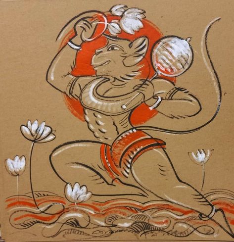 Hanumanji Painting, Ganesh Ji Drawing, Krishna Artwork, Short Painting, Ganesh Painting, Sri Hanuman, Laxmi Puja, Hanuman Images Hd, God Hanuman