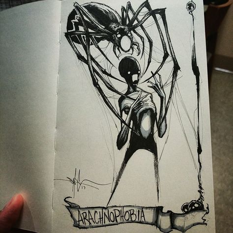 Arachnophobia #Inktober Artist: Shawn Coss Shawn Coss, Art Sinistre, Creepy Drawings, Cross Art, Illustration Art Drawing, Dark Art Drawings, Creepy Art, A Pen, Horror Art