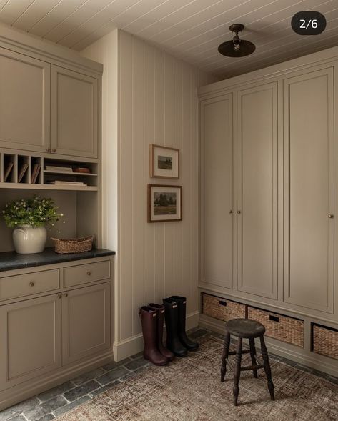 Best Cabinet Paint, Mudroom Remodel, Mudroom Laundry Room, Black Countertops, Cabinet Paint Colors, Amber Lewis, Mudroom Design, Boot Room, Laundry Mud Room