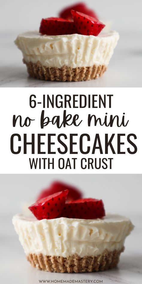 Healthy Cheesecake Recipes, Oat Crust, No Bake Cheesecake Recipe, Healthy Cheesecake, Homemade Cheesecake, Baked Cheesecake Recipe, Easy Cheesecake Recipes, Bake Cheesecake, Easy Cheesecake