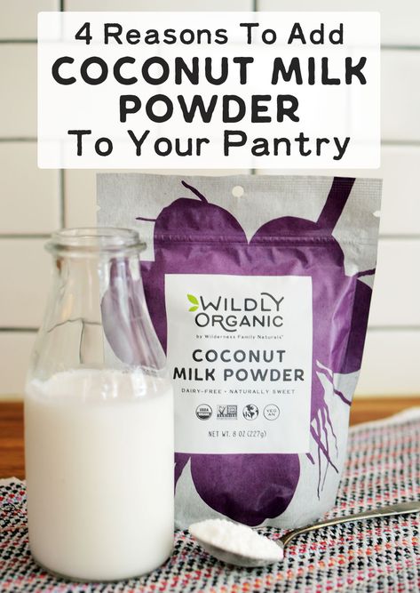 4 Reasons To Add Coconut Milk Powder To Your Pantry | Uh-oh... You've started making a recipe only to discover that you're out of canned coconut milk! Coconut milk powder is a pure, dairy-free option -- simply mix with water and it's ready! Here are 4 reasons to add coconut milk powder to your pantry. Make Coconut Milk, Dairy Free Smoothies, Peppermint Hot Chocolate, Coconut Milk Powder, Powder Recipe, Allergy Friendly Recipes, Rice Milk, Dairy Free Milk, Hot Chocolate Mix