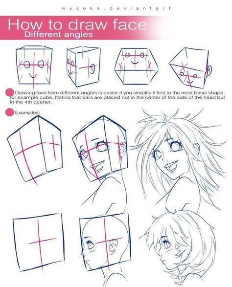 Drawing Head Angles Perspective, Drawing Heads Tutorial, Basic Sketching, Face Angles, Comic Face, 얼굴 드로잉, Drawing Tutorial Face, Anatomy Tutorial, Drawing Heads