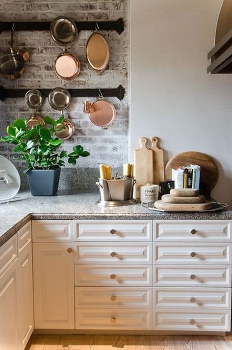 From Basic to Beautiful: a Casual Traditional Kitchen | Fall 2019 One Room Challenge | Deeply Southern Home Backsplash Kitchen Tile, Faux Brick Backsplash, Backsplash Arabesque, Brick Kitchen Backsplash, Backsplash Diy, Brick Backsplash Kitchen, Lime Wash, Farmhouse Backsplash, Beadboard Backsplash