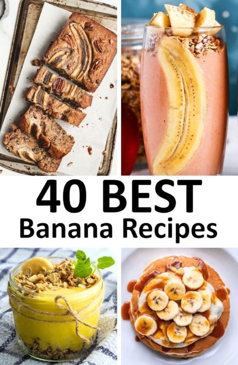 What to make with bananas - the best banana recipes. Few Ingredient Banana Recipes, Something To Make With Bananas, Things To Make With Old Bananas, What To Make With Bananas Going Bad, Low Carb Banana Recipes, Old Bananas What To Do With, What To Make With Bananas, Best Banana Recipes, Banana Nut Scones