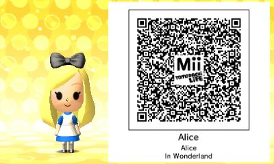 Alice in wonderland Tomogatchi Life Qr Codes, Cute Tomodachi Life Qr Codes, Tomodachi Life Qr Codes Disney, Tomadochi Life Qr Codes, Miitopia Qr Codes, Tomadachi Qr Codes, Tomodachi Life Characters, Tomodachi Life Qr Codes Women, Tomodachi Life Qr Codes Cute