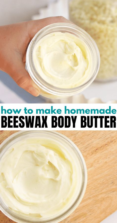 Body Butter Recipe Homemade, Beeswax Recipes, Diy Body Butter Recipes, Diy Body Lotion, Homemade Lotion Recipe, Homemade Body Lotion, Body Butter Recipe, Homemade Skincare, Whipped Lotion