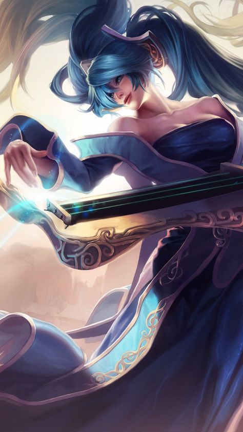 Sona League of Legends 4K Ultra HD Mobile Wallpaper Sona League Of Legends, Ahri Wallpaper, Zed League Of Legends, Whatsapp Background, Champions League Of Legends, Lol Champions, New Warriors, Great Backgrounds, Anime Warrior