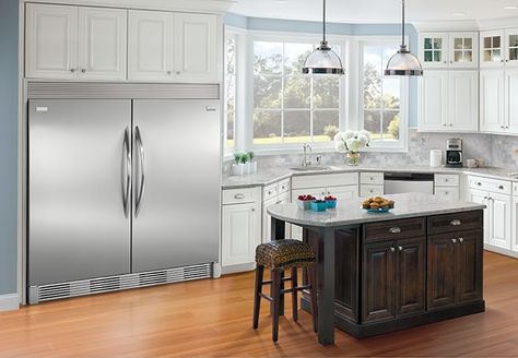 19 Cu. Ft. All Freezer Stainless Steel-FGFU19F6QF Kitchen Cabinet Wall, Kitchen Bookcase, Building Your Own Home, Bookcase Ideas, Frigidaire Gallery, Pole Barns, Beverage Center, Cabinet Wall, Freezers