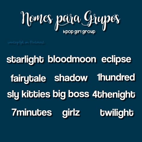 Kpop Bg Name Ideas, Kpop Group Logo Fanmade, Kpop Fanmade Logo, Fake Kpop Group Logo Ideas, Kpop Dr Group Name Ideas, Fanmade Kpop Group Names, Kpop Album Name Ideas, Girl Group Names Ideas Kpop, Kpop Shifting Group Names