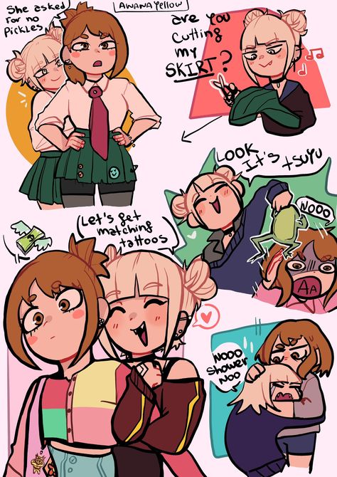 @ ananayellow Toga X Ochako, Toga And Ochako, Mha Stuff, Desenhos Gravity Falls, Anime Funny Moments, Ochako Uraraka, Sarada Uchiha, My Hero Academia Memes, Buko No Hero Academia