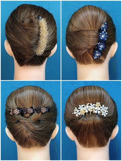 Gorgeous 5-Minute Hairstyles to Save You Time | hairstyle | Easy Work Hairstyles You Can Do in One Minute | By DIY Hacks Quick Work Hairstyles, Easy Work Hairstyles, 5 Minute Hairstyles, Hairstyle Easy, Second Day Hairstyles, Short Hair Bun, Easy Work, Messy Bun Hairstyles, Effortless Hairstyles