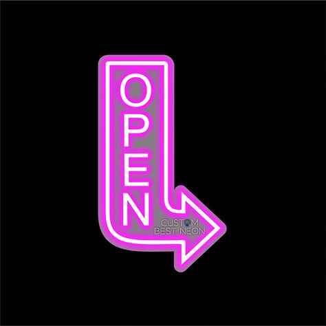 Light up arrow sign Vertical open sign Neon light, Storefront Open Signage, Neon sign wall decor shop sign, Store sign open sign ideas by CustomBestNeon on Etsy Open Signage, Up Arrow, Advertising Methods, Neon Sign Wall, Open Sign, Store Sign, Arrow Sign, Arrow Signs, Open Signs