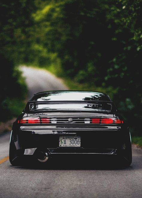 #Nissan #Silvia Nissan Silvia, The Back, Nissan, Sports Car, Road, Sports, Black