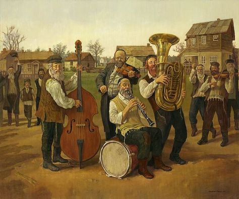 Back then Jewish music was for everyone. No reason we can't keep that tradition alive at www.MahNishmah.com right? Jewish Music, Playing Musical Instruments, Arte Judaica, Galleria D'arte, Judaica Art, Fine Art Painting Oil, Vintage Thanksgiving, Jewish History, Musical Art