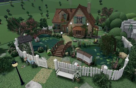 VILLEMO'S NEIGHBOR Hi! Someone moved into the house next to me. 🕵️‍♀️ I wonder who it is.. #bloxburghouse #bloxburgbuild #bloxburgbuilds… | Instagram Bloxburg Cottage Core Exterior, Bloxburg House Ideas Earthy, Bloxburg House Ideas Exterior 2 Story Cottage, Bloxburg Houses On Mountains, Cozy House Bloxburg Layout, Bloxburg Victorian Cottage, Bloxburg House Ideas Cottagecore Exterior, Cute Cottage House Bloxburg Layout, Bloxburg House Ideas Exterior Cabin