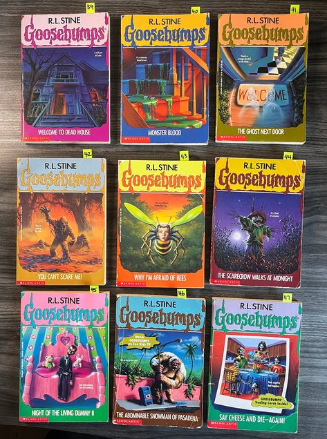 Goosebumps Books Collection, Goosebumps Books Aesthetic, Goosebumps Drawings, Goosebumps Aesthetic, 90s Books, Goosebumps Slappy, Monster Books, Spooky Books, Nostalgic Books