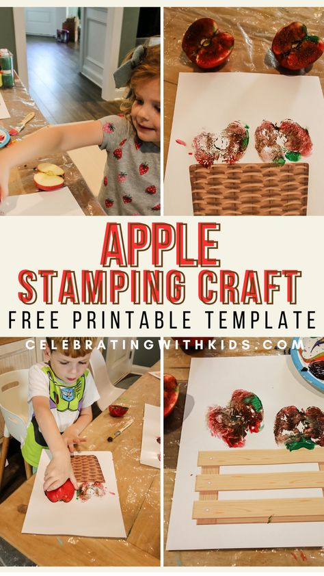 Get creative this fall with our apple stamping craft for kids! It’s a fun, easy way to make colorful artwork using apples and paint, plus you can download our free printable for even more stamping fun. Apple Crafts For Kindergarten, Apple Stamping Craft, Apple Stamping, Using Apples, Fall Magic, Apple Craft, Autumn Activities For Kids, Apple Prints, Kindergarten Crafts