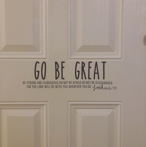 Front Door Vinyl Decal, Door Vinyl Design, Paint Doors Interior, Door Quotes, Simply Home, Great Thinkers, Christian Verses, Door Murals, Board Wall