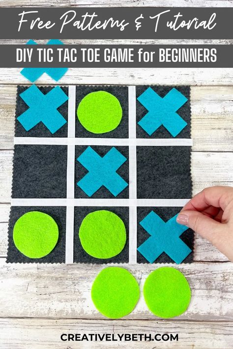 15 Minute Felt Tic Tac Toe Game Free Patterns Creatively Beth #creativelybeth #kunin #felt #free #patterns #tictactoe #game #kids #craft #diy #travel #easy #quick Diy Tic Tac Toe Game, Diy Tic Tac Toe, Shoebox Ideas, Scout Crafts, Scouts Crafts, Tic Tac Toe Game, Rainbow Crafts, Cricut Joy, Diy Travel