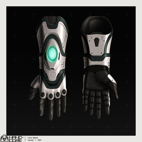 ArtStation - Sci-Fantasy Gauntlets Fantasy Gauntlets, Futuristic Accessories, Power Glove, Gauntlet Gloves, Cyberpunk Design, Sci Fi Tech, Combat Armor, Diy Tech, Fantasy Props