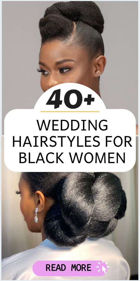 Discover a curated collection of chic wedding hairstyles tailored for black women to enhance your bridal look. Whether you prefer sophisticated updos or luxurious curls, these hairstyles are ideal for highlighting your individual beauty and fashion on your big day. Allow these exquisite hairstyle suggestions to ignite your confidence and grace as you make your way down the aisle. Shine like a queen on your special day! Hairstyles For Spaghetti Strap Dresses, Wedding Hairstyles Black Women, Bridal Party Hairstyles, Chic Wedding Hairstyles, Hairstyle Suggestions, Wedding Hairstyles For Black Women, Hairstyle For Black Women, Glamorous Curls, Bridal Party Hair