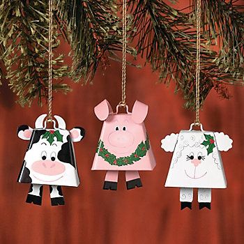 Cowbell Farm Animal Ornaments Diy Farm Christmas Ornaments, Diy Cow Ornaments, 4h Ornaments, Cow Ornaments Diy, Farm Animal Christmas Tree, Farm Animal Christmas Ornaments, Pig Christmas Ornaments, Farm Christmas Decorations, Farm Animal Ornaments