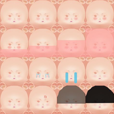 Tiling for Expressions with VRoid Characters – Extra Ordinary, the Series Live2d Expression, Vtuber Model Mouth, Vroid Studio Template, Vtuber Face Reference, Vroid Clothes Textures, Vtuber Expression, Vroid Model, Vroid Clothes, Vroid Studio