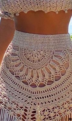 Crochet Wedding Dress Pattern, Crochet Beach Wear, Crochet Wedding Dresses, Lace Inspiration, Crochet Festival, Crochet Skirts, Crochet Lace Edging, Crochet Fashion Patterns, Crochet Dress Pattern